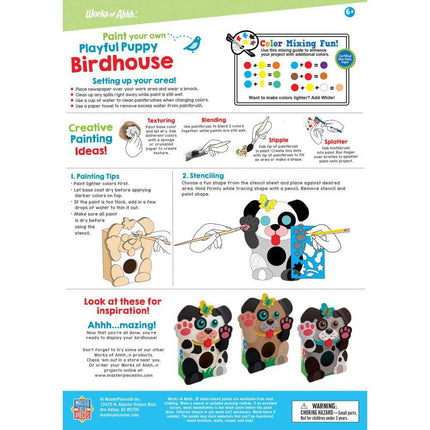 Playful Puppy Birdhouse Wood Craft & Paint Kit