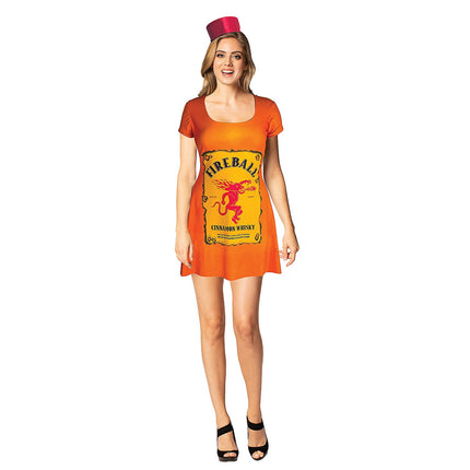 Women's Fireball Skater Dress Costume