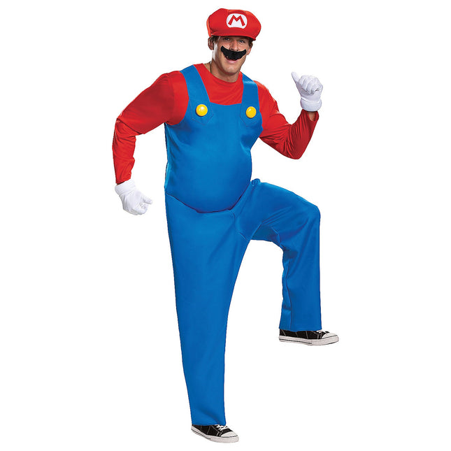 Men's Deluxe Super Mario Bros Mario Costume