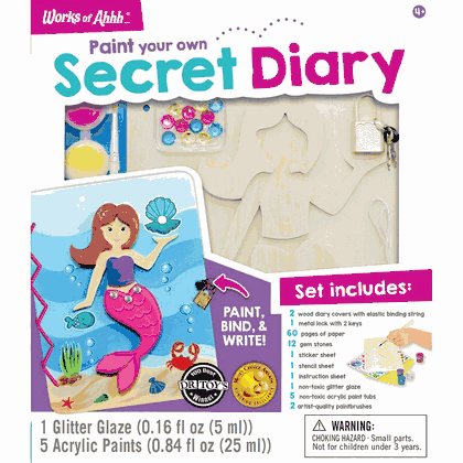 Mermaid Secret Diary Wood Paint Kit