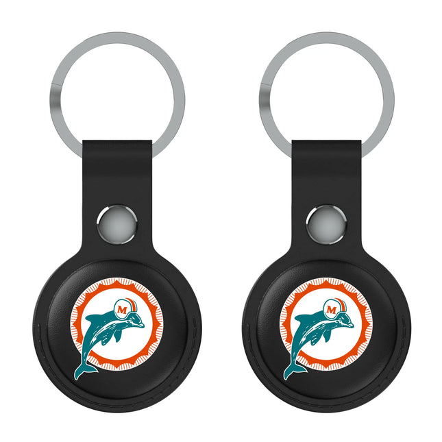 Miami Dolphins 1966-1973 Historic Collection Insignia Black Airtag Holder 2-Pack
