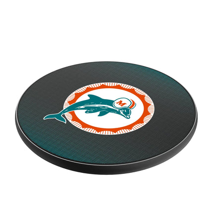 Miami Dolphins 1966-1973 Historic Collection Linen 15-Watt Wireless Charger
