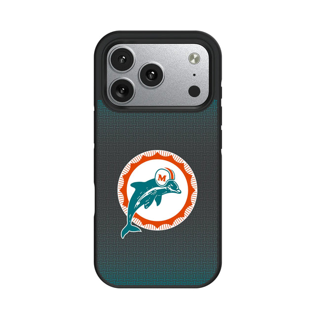 Miami Dolphins 1966-1973 Historic Collection Linen Bump Phone Case for Apple iPhone