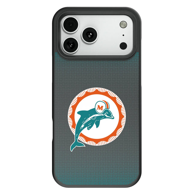Miami Dolphins 1966-1973 Historic Collection Linen Bump Phone Case for Apple iPhone