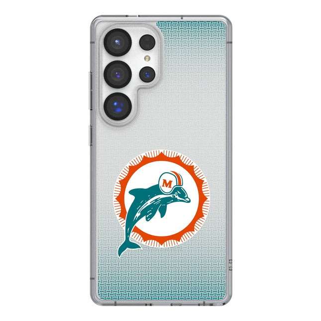 Miami Dolphins 1966-1973 Historic Collection Linen Clear Phone Case for Samsung Galaxy