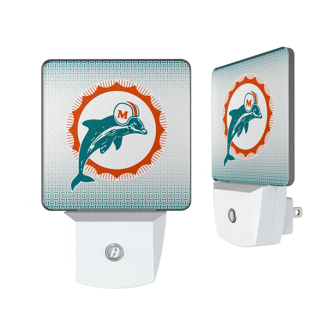 Miami Dolphins 1966-1973 Historic Collection Linen Night Light 2-Pack