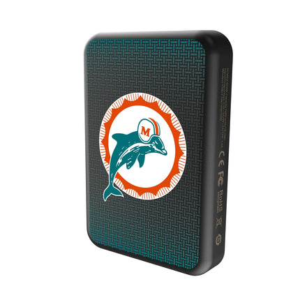 Miami Dolphins 1966-1973 Historic Collection Linen Wireless Mag Power Bank