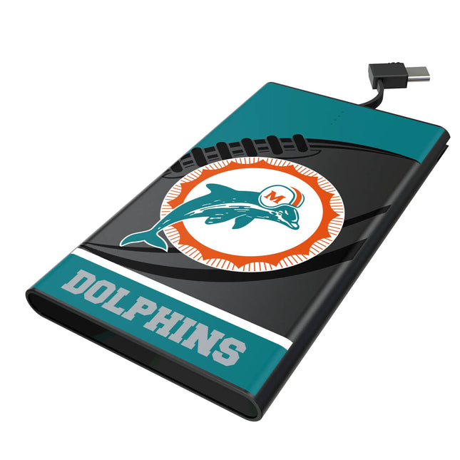 Miami Dolphins 1966-1973 Historic Collection Passtime 5000mAh Flat Powerbank