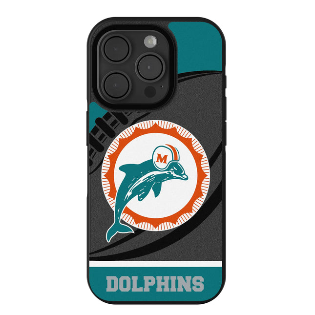 Miami Dolphins 1966-1973 Historic Collection Passtime Bump Phone Case for Apple iPhone