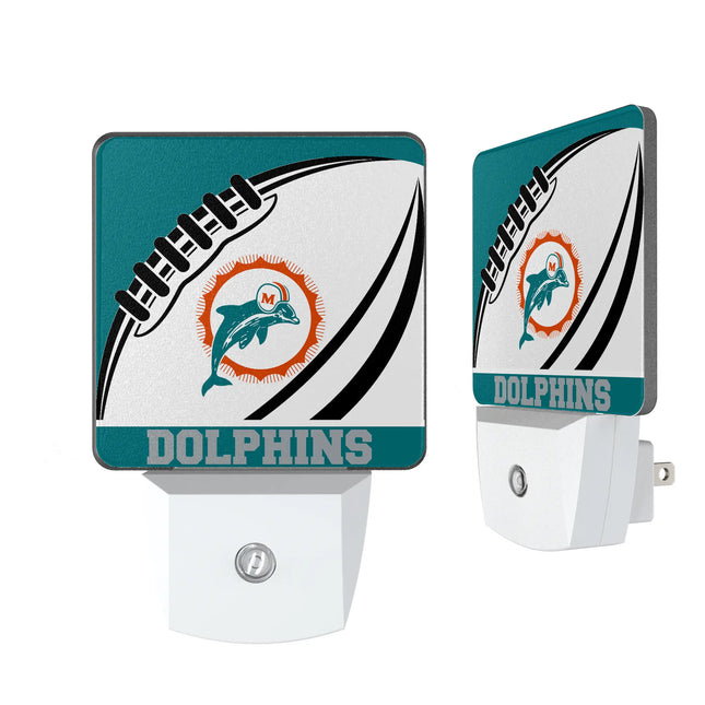 Miami Dolphins 1966-1973 Historic Collection Passtime Night Light 2-Pack
