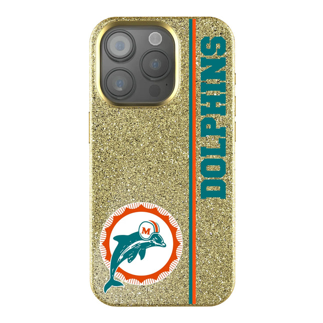 Miami Dolphins 1966-1973 Historic Collection Sidebar Bling Phone Case for Apple iPhone
