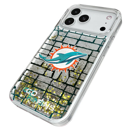 Miami Dolphins Brick Glitter Phone Case for Apple iPhone
