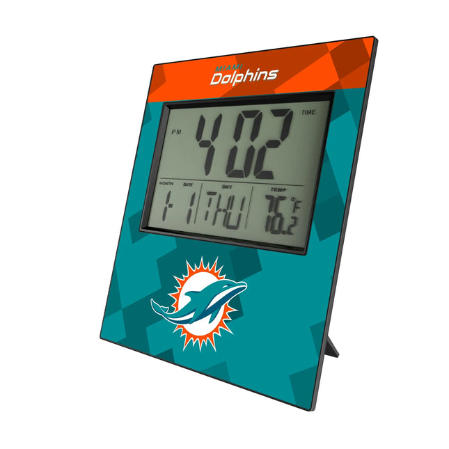 Miami Dolphins Color Block Wall Clock