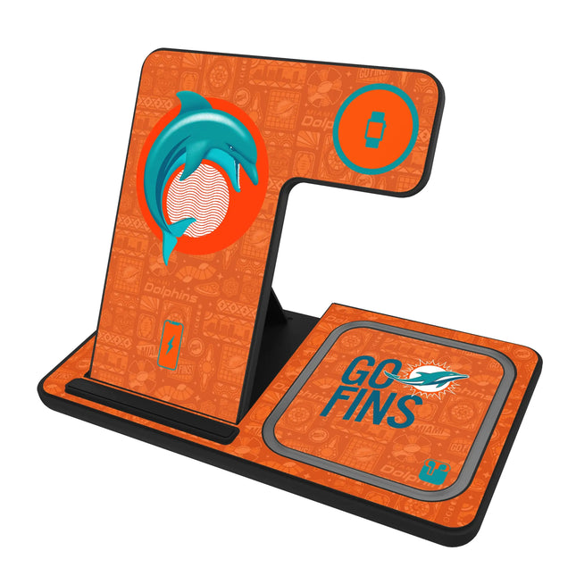 Miami Dolphins Deco 3 in 1 Charging Station