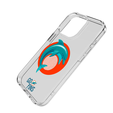 Miami Dolphins Deco Clear Phone Case for Apple iPhone