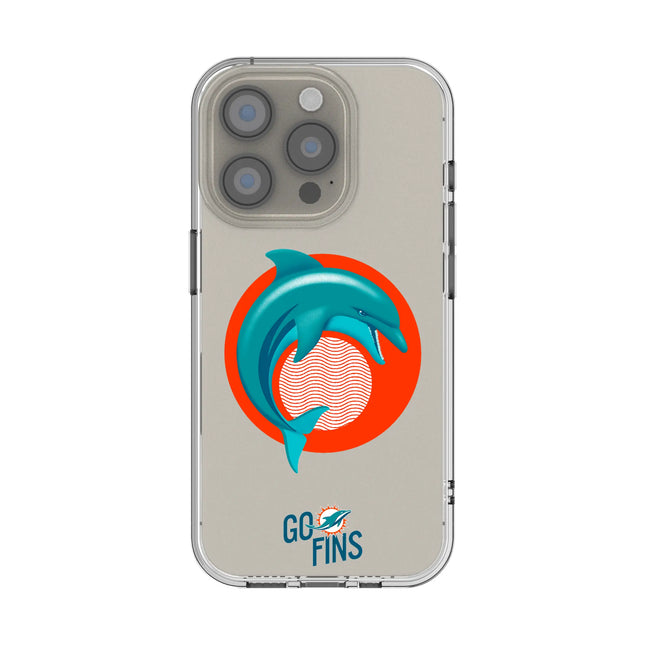 Miami Dolphins Deco Clear Phone Case for Apple iPhone
