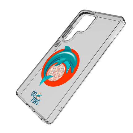 Miami Dolphins Deco Clear Phone Case for Samsung Galaxy
