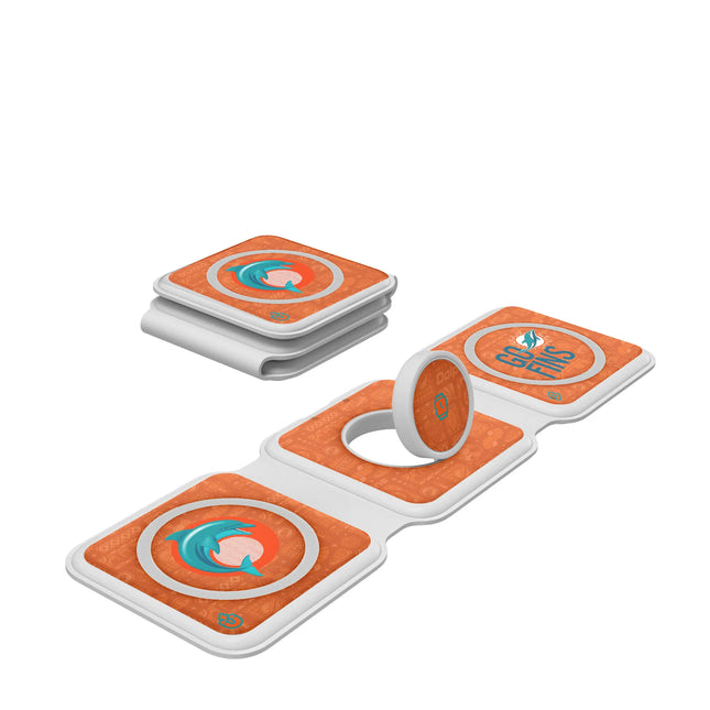 Miami Dolphins Deco Foldable 3 in 1 Charger