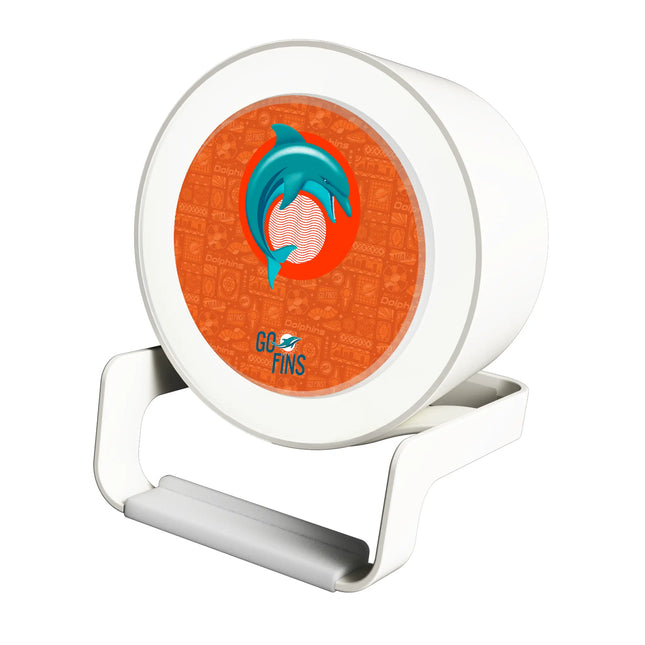 Miami Dolphins Deco Night Light Charger and Bluetooth Speaker