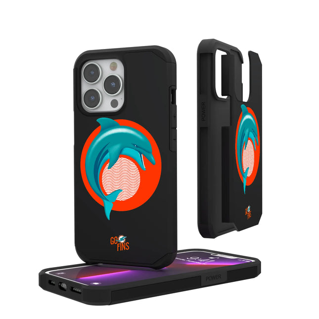 Miami Dolphins Deco Rugged Phone Case for Apple iPhone