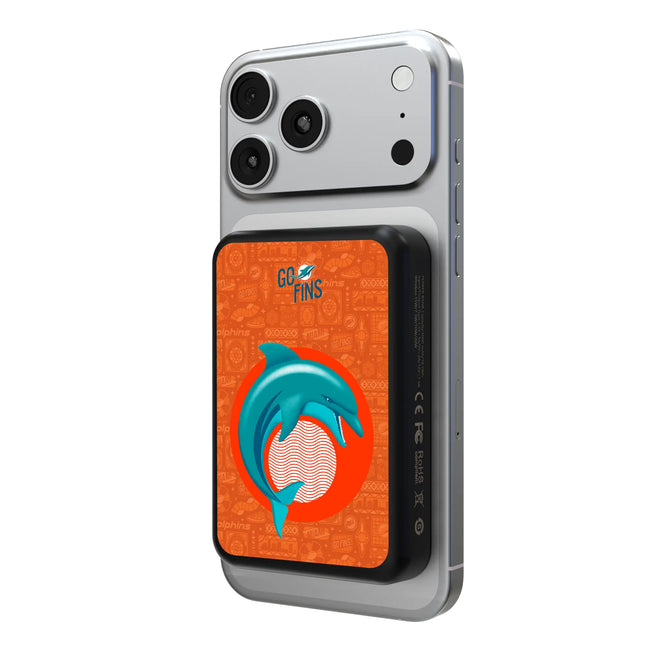 Miami Dolphins Deco Wireless Mag Power Bank