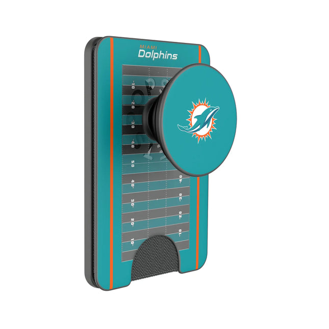 Miami Dolphins Field PopSockets MagSafe-Compatible PopWallet+