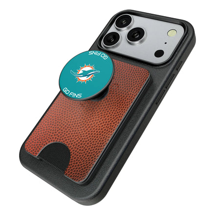 Miami Dolphins Football PopSockets MagSafe-Compatible PopWallet+