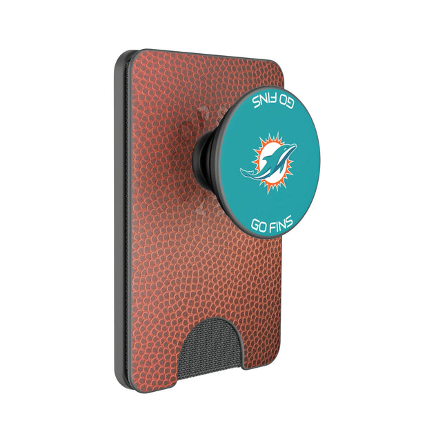 Miami Dolphins Football PopSockets MagSafe-Compatible PopWallet+