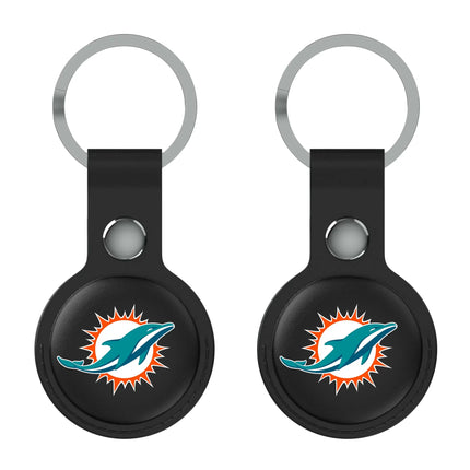 Miami Dolphins Insignia Black Airtag Holder 2-Pack