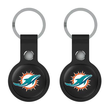 Miami Dolphins Insignia Black Airtag Holder 2-Pack