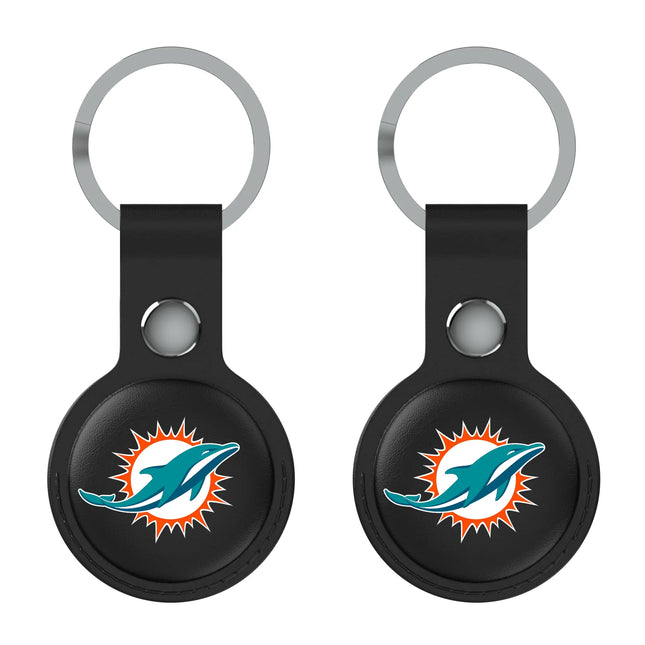 Miami Dolphins Insignia Black Airtag Holder 2-Pack