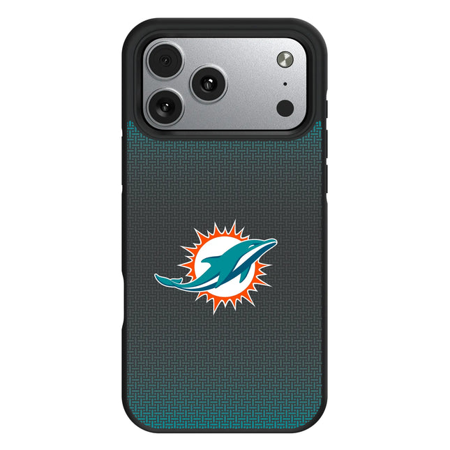 Miami Dolphins Linen Bump Phone Case for Apple iPhone