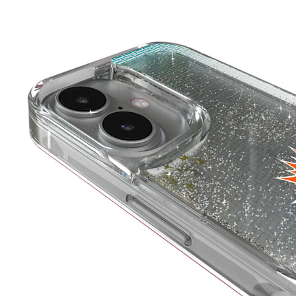 Miami Dolphins Linen Glitter Phone Case for Apple iPhone