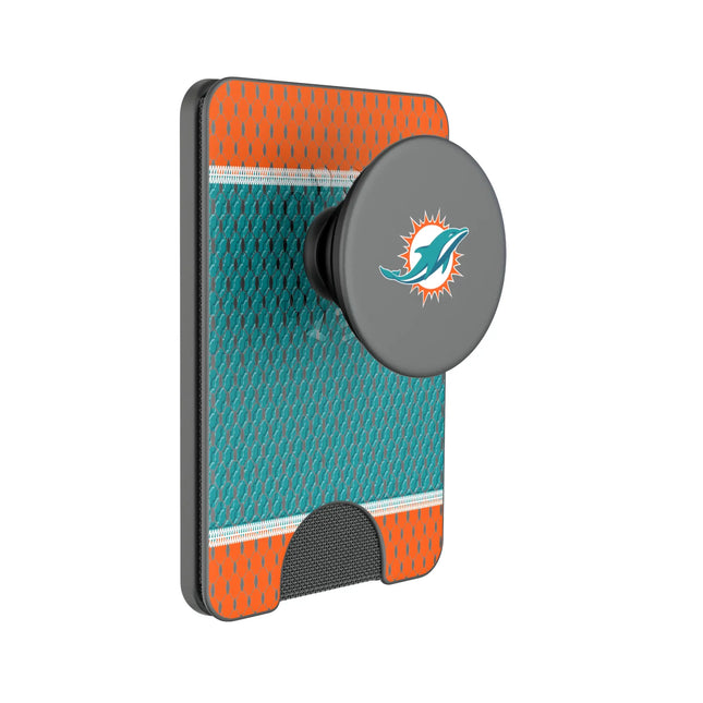 Miami Dolphins Mesh PopSockets MagSafe-Compatible PopWallet+