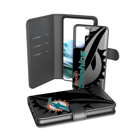 Miami Dolphins Monocolor Tilt Wallet Phone Case for Apple iPhone