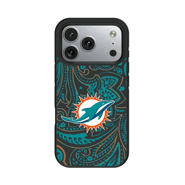 Miami Dolphins Paisley Bump Phone Case for Apple iPhone