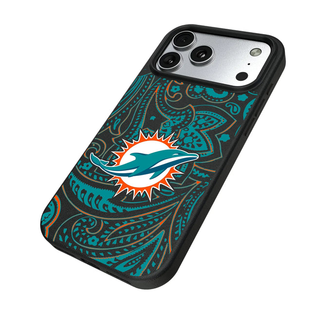 Miami Dolphins Paisley MagSafe Compatible Phone Case for Apple iPhone