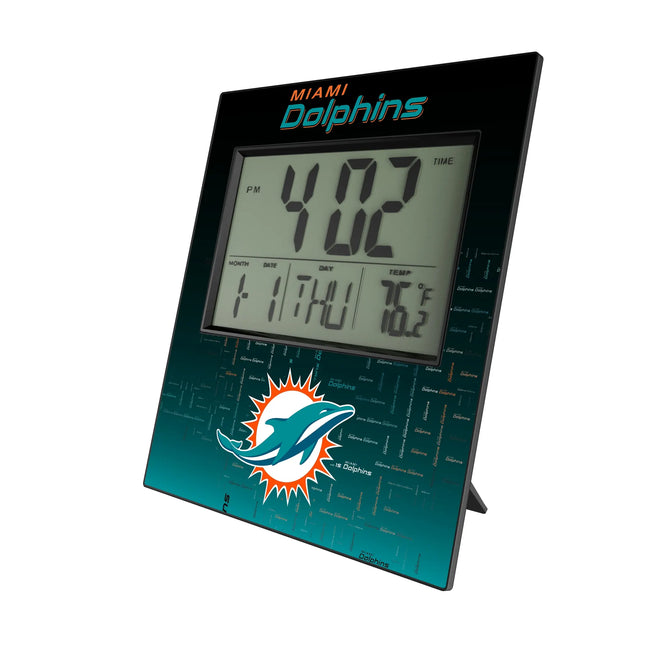 Miami Dolphins Quadtile Wall Clock