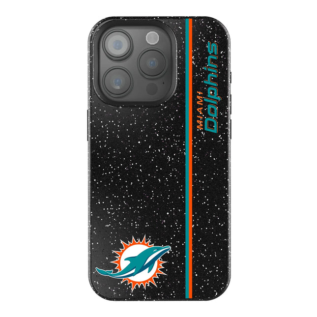 Miami Dolphins Sidebar Black Bling Phone Case for Apple iPhone