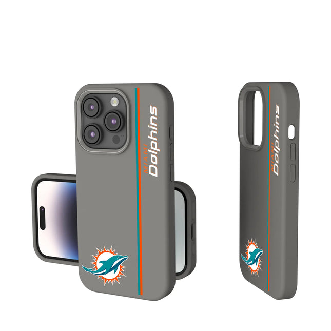 Miami Dolphins Sidebar Soft Touch Phone Case for Apple iPhone