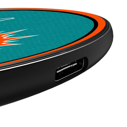 Miami Dolphins Stripe 15-Watt Wireless Charger