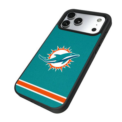Miami Dolphins Stripe Bump Phone Case for Apple iPhone