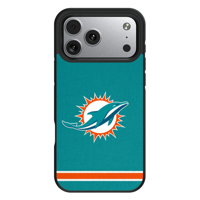 Miami Dolphins Stripe Bump Phone Case for Apple iPhone
