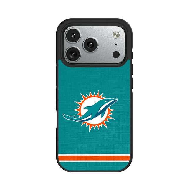 Miami Dolphins Stripe Bump Phone Case for Apple iPhone