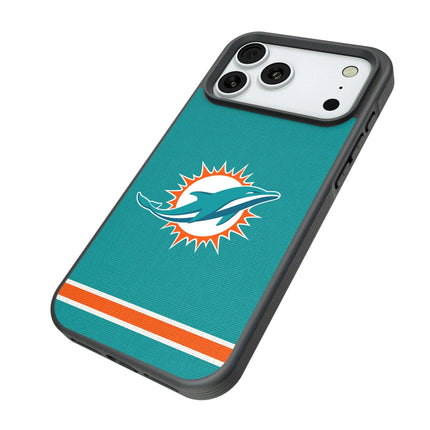 Miami Dolphins Stripe Bump Phone Case for Apple iPhone