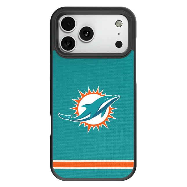 Miami Dolphins Stripe Bump Phone Case for Apple iPhone