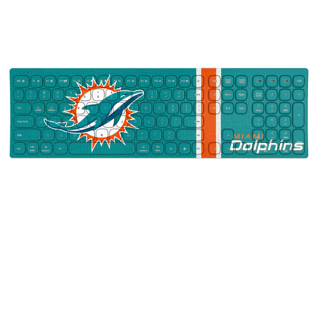 Miami Dolphins Stripe Curved Wireless Keyboard