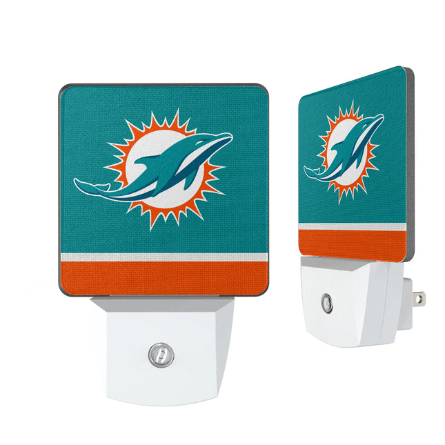 Miami Dolphins Stripe Night Light 2-Pack