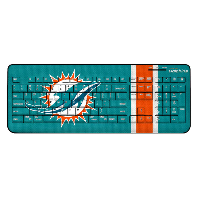 Miami Dolphins Stripe Wireless USB Keyboard