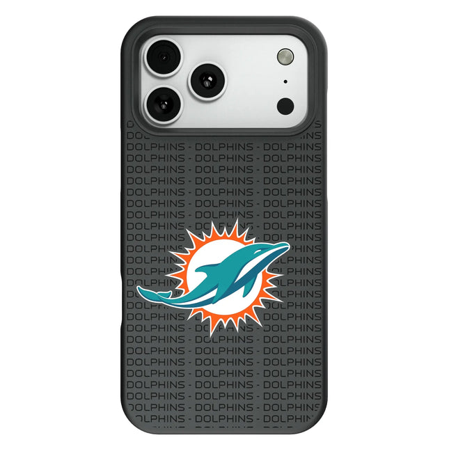 Miami Dolphins Text Backdrop Bump Phone Case for Apple iPhone